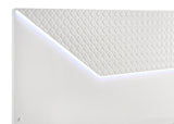 Ives Queen Panel Bed LED Headboard White High Gloss | Queen | White | White High Gloss | 224941Q