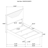 Ives Queen Panel Bed LED Headboard White High Gloss | Queen | White | White High Gloss | 224941Q