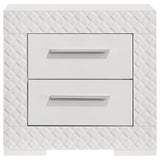Ives 2-drawer Nightstand Bedside Table White High Gloss | White | White High Gloss | 224942