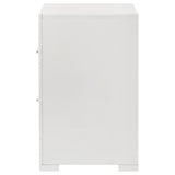 Ives 2-drawer Nightstand Bedside Table White High Gloss | White | White High Gloss | 224942