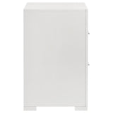 Ives 2-drawer Nightstand Bedside Table White High Gloss | White | White High Gloss | 224942