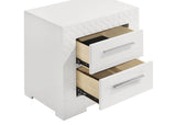 Ives 2-drawer Nightstand Bedside Table White High Gloss | White | White High Gloss | 224942
