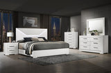 Ives 2-drawer Nightstand Bedside Table White High Gloss | White | White High Gloss | 224942