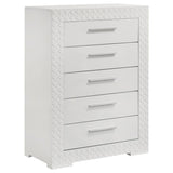 Ives 5-drawer Bedroom Chest of Drawers White High Gloss | White | White High Gloss | 224945