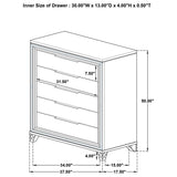 Marmore 4-piece Queen Bedroom Set White