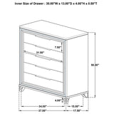 Marmore 5-drawer Bedroom Chest of Drawers White | White | 224965