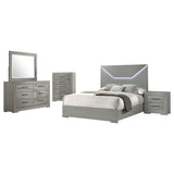 Ives 5-piece Queen Bedroom Set Grey High Gloss | Grey | Grey High Gloss | 224971Q-S5
