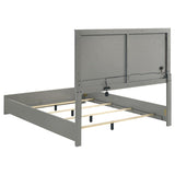 Ives Queen Panel Bed LED Headboard Grey High Gloss | Queen | Grey | Grey High Gloss | 224971Q