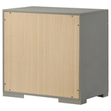 Ives 2-drawer Nightstand Bedside Table Grey High Gloss | Grey | Grey High Gloss | 224972