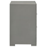 Ives 2-drawer Nightstand Bedside Table Grey High Gloss | Grey | Grey High Gloss | 224972