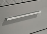 Ives 2-drawer Nightstand Bedside Table Grey High Gloss | Grey | Grey High Gloss | 224972