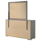 Ives 6-drawer Dresser and Mirror Grey High Gloss | Grey | Grey High Gloss | 224973M