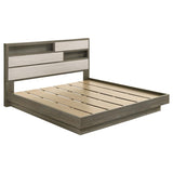 Fenwick Eastern King Bed Bookcase Headboard Grey Oak | Grey | Grey Oak / Almond | 224981KE