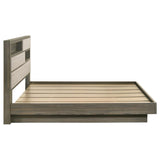 Fenwick Eastern King Bed Bookcase Headboard Grey Oak | Grey | Grey Oak / Almond | 224981KE