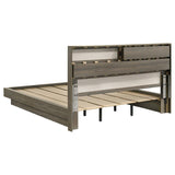 Fenwick California King Bed Bookcase Headboard Grey Oak | Grey | Grey Oak / Almond | 224981KW