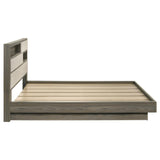 Fenwick California King Bed Bookcase Headboard Grey Oak | Grey | Grey Oak / Almond | 224981KW