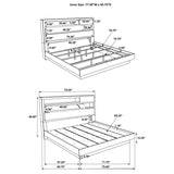 Fenwick California King Bed Bookcase Headboard Grey Oak | Grey | Grey Oak / Almond | 224981KW