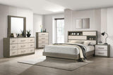 Fenwick California King Bed Bookcase Headboard Grey Oak | Grey | Grey Oak / Almond | 224981KW