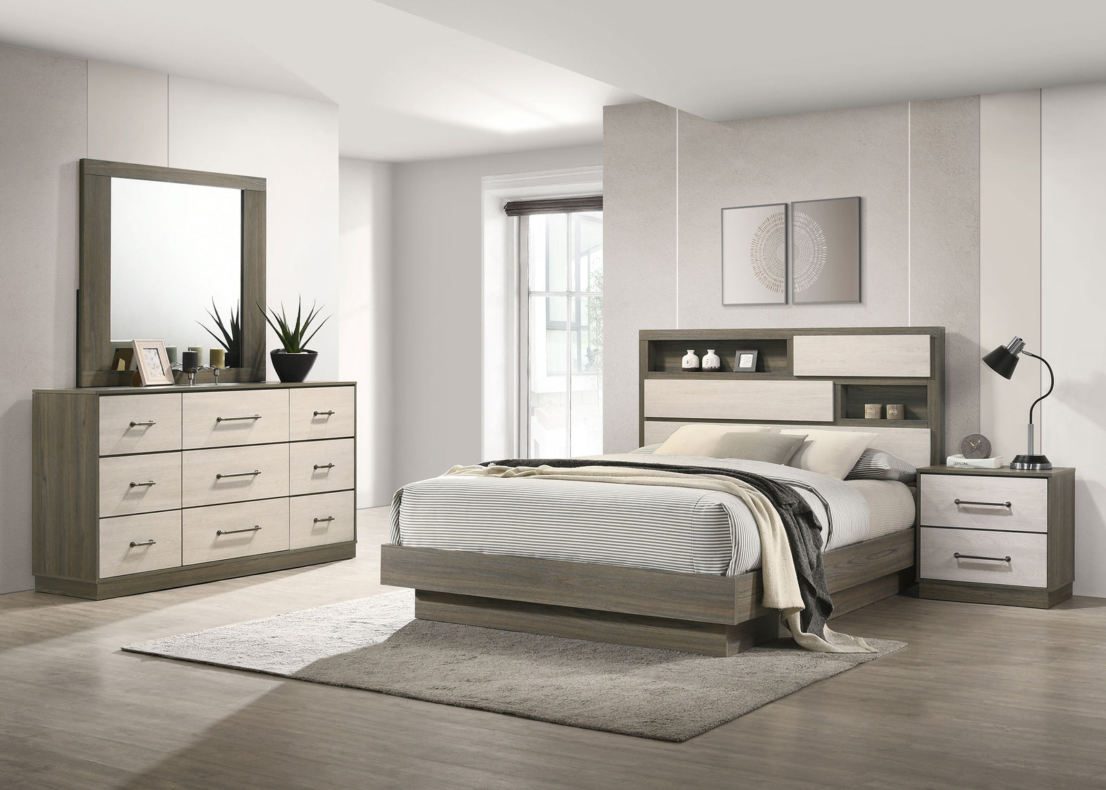 Fenwick 4-piece Queen Bedroom Set Grey Oak | Queen / 4-piece | 224981Q-S4