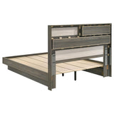 Fenwick Queen Bed Bookcase Headboard Grey Oak | Queen | Grey | Grey Oak / Almond | 224981Q