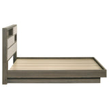 Fenwick Queen Bed Bookcase Headboard Grey Oak | Queen | Grey | Grey Oak / Almond | 224981Q