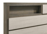 Fenwick Queen Bed Bookcase Headboard Grey Oak | Queen | Grey | Grey Oak / Almond | 224981Q