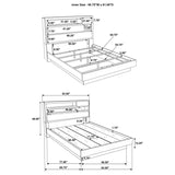 Fenwick Queen Bed Bookcase Headboard Grey Oak | Queen | Grey | Grey Oak / Almond | 224981Q