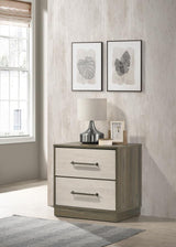 Fenwick 2-drawer Nightstand Bedside Table Grey Oak | Grey | Grey Oak / Almond | 224982