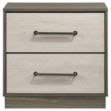 Fenwick 2-drawer Nightstand Bedside Table Grey Oak | Grey | Grey Oak / Almond | 224982