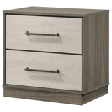 Fenwick 2-drawer Nightstand Bedside Table Grey Oak | Grey | Grey Oak / Almond | 224982