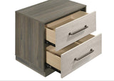 Fenwick 2-drawer Nightstand Bedside Table Grey Oak | Grey | Grey Oak / Almond | 224982