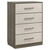 Fenwick 4-drawer Chest of Drawers Grey Oak | Grey | Grey Oak/Almond | 224985