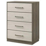 Fenwick 4-drawer Chest of Drawers Grey Oak | Grey | Grey Oak/Almond | 224985