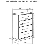 Fenwick 4-drawer Chest of Drawers Grey Oak | Grey | Grey Oak/Almond | 224985