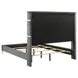 Lucia 5-piece Eastern King Bedroom Set Grey and Black | Grey | Grey / Black | 224991KE-S5