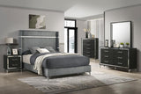Lucia 5-piece Queen Bedroom Set Grey and Black | Grey | Grey / Black | 224991Q-S5