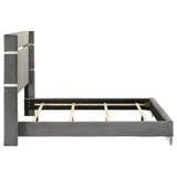 Lucia 61-inch Upholstered Queen Wingback Bed Grey | Queen | Grey | 224991Q