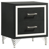 Lucia 2-drawer Nightstand Bedside Table Black | Black | 224992