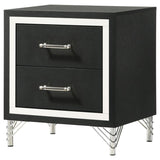 Lucia 2-drawer Nightstand Bedside Table Black | Black | 224992