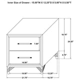 Lucia 2-drawer Nightstand Bedside Table Black | Black | 224992