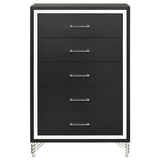 Lucia 5-drawer Bedroom Chest of Drawers Black | King | Black | 224995
