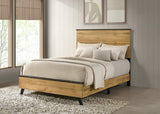 Kaywood 52-inch Full Panel Bed Natural Pine | Brown | Weathered Brown / Natural Pine | 225001F