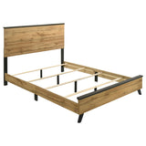 Kaywood 52-inch Queen Panel Bed Natural Pine | Brown | Weathered Brown / Natural Pine | 225001Q