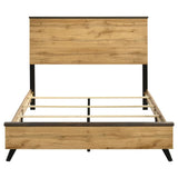 Kaywood 52-inch Queen Panel Bed Natural Pine | Brown | Weathered Brown / Natural Pine | 225001Q