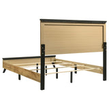 Kaywood 52-inch Queen Panel Bed Natural Pine | Brown | Weathered Brown / Natural Pine | 225001Q