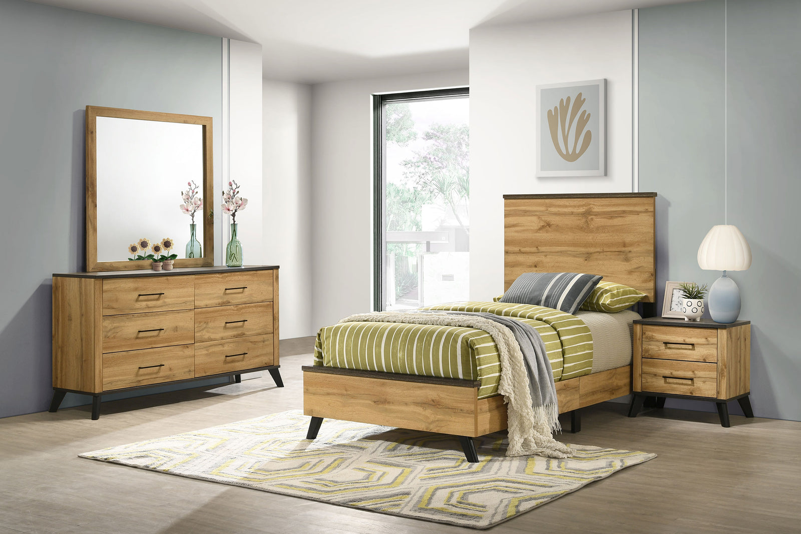 Kaywood 4-piece Twin Bedroom Set Natural Pine | Twin / 4-piece | 225001T-S4