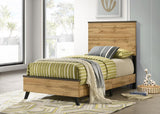Kaywood 52-inch Twin Panel Bed Natural Pine | Twin | Brown | Weathered Brown / Natural Pine | 225001T