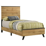 Kaywood 52-inch Twin Panel Bed Natural Pine | Twin | Brown | Weathered Brown / Natural Pine | 225001T