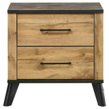 Kaywood 2-drawer Nightstand Bedside Table Natural Pine | King | Brown | Weathered Brown / Natural Pine | 225002
