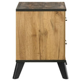 Kaywood 2-drawer Nightstand Bedside Table Natural Pine | King | Brown | Weathered Brown / Natural Pine | 225002